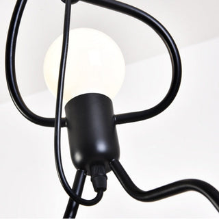 Silva Retro Modern LED Pendelleuchte Schwarz/Weiß, Esstisch-Purlicht