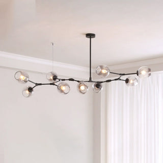 Valentina Pendelleuchte Schwarze/Gold Wohnzimmer/Schlafzimmer Glas-Purlicht