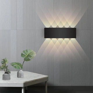 Ray Außenwandleuchte Modern Rechteck LED Weiß Metall Terrasse-Purlicht