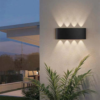 Ray Außenwandleuchte Modern Rechteck LED Weiß Metall Terrasse-Purlicht