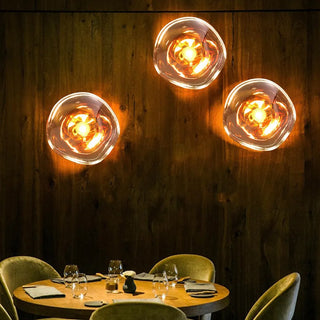 Valentina Moderne Kunstvolle Wandlampe aus Bernsteinfarbenem Luxusbeleuchtung-Purlicht