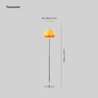 Mira Sunset Design Stehlampe Gelb Wohnzimmer/Kinderzimmer Glas-Purlicht