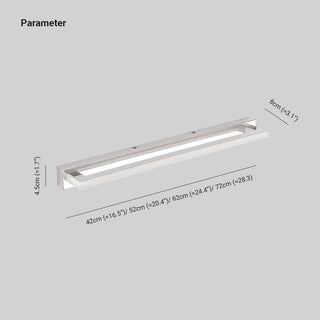 Arisha Rechteckige Spiegelfront LED Wandleuchte Schlafzmmer Metall/Acryl-Purlicht