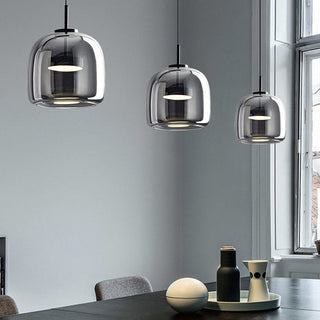 Valentina Pendelleuchte Morden Klar/Geräuchert/Amber Wohn/Schlafzimmer Glas-Purlicht