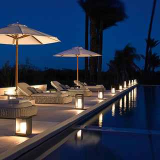 Ray Außenstehleuchte Minimalistisch Quadrat LED Metall Garten Flur-Purlicht