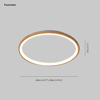 Muto Deckenleuchte Ring Wohnzimmer, Holz-Purlicht