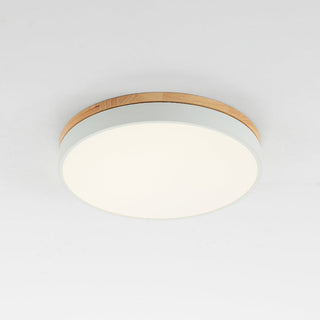 Aria Modern LED Deckenleuchte Rund, Weiß/Gelb/Grün/Grau, Schlafzimmer, Metall Holz-Purlicht