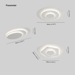 Arisha Deckenleuchte Modern Rund LED Weiß Wohn/Schlafzimmer D50CM-Purlicht