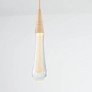 Kristy Pendelleuchte Tropfenform Gold Schlafzimmer Kristall/Metall 1/3/5-flammig-Purlicht