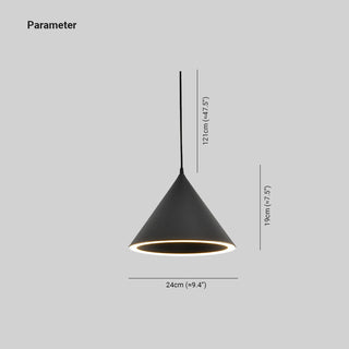 Valentina Minimalistische LED Pendelleuchte Weiß/Schwarz Schlafzimmer Acryl-Purlicht