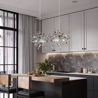 Olivia Morden LED Kronleuchter Gold/Silber Sputnik Ess/Wohnzimmer Metall-Purlicht