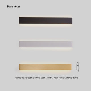 Arisha Modern LED Wandleuchte Innen Rechteckig Schwarz/Weiß/Gold Bade/Wohnzimmer-Purlicht