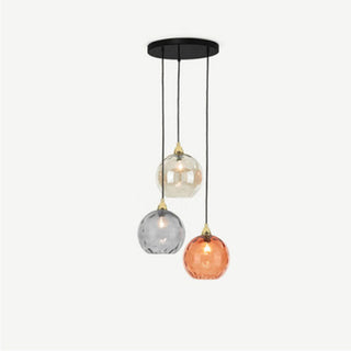 Aria Pendelleuchte Buntem Glas Kugel Schlafzimmer /Wohnzimmer 3 flamming-Purlicht