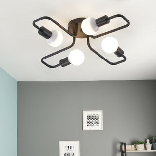 Silva Vintage LED Deckenleuchte Industriestil Wohnzimmer Metall 5 Farben-Purlicht