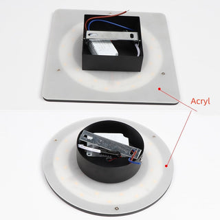 Ray Außenwandleuchte Garten Modern LED Weiß/Schwarz Metall-Purlicht