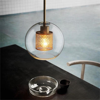 Valentina Industrie LED Pendelleuchte, Glas, Kugel, Esszimmer-Purlicht