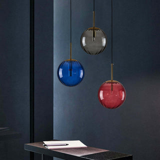 Valentina Modern Glaskugel LED Pendelleuchte Grau/Blau/Rot/Kaffee/Bernsteinfarben Esstisch Glas Metall-Purlicht