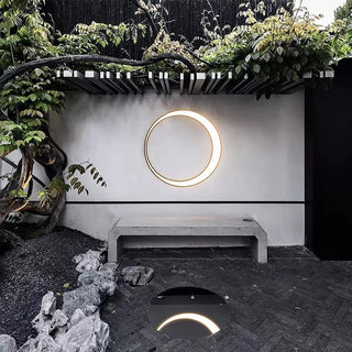 Ray Modern Ring Wasserdichte Wandleuchte Schwarz-Weiß Garten/Außenbereich-Purlicht