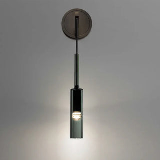 Arisha Modern LED Wandleuchte Schwarz Schlafzimmer/Bad Glas Metall-Purlicht