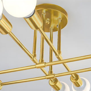 Valentina Deckenleuchte Schlichte Kugel Schwarz/Gold Wohnzimmer-Purlicht