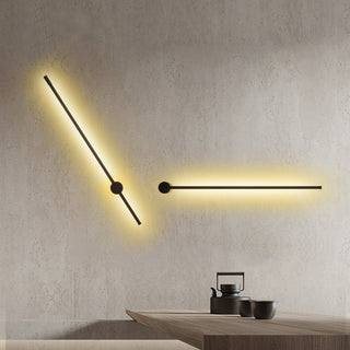 Arisha Modern Lineare LED Wandleuchte Schwarz Schlaf/Wohnzimmer Schwarz Metall-Purlicht
