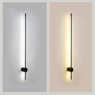 Arisha Modern Lineare LED Wandleuchte Schwarz Schlaf/Wohnzimmer Schwarz Metall-Purlicht