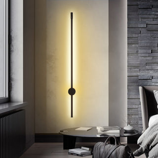 Arisha Modern Lineare LED Wandleuchte Schwarz Schlaf/Wohnzimmer Schwarz Metall-Purlicht