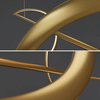 Arisha Modern LED Pendelleuchte Linear, Schwarz/Gold, Esstisch, Metall/Acryl-Purlicht