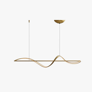 Arisha Modern LED Pendelleuchte Linear, Schwarz/Gold, Esstisch, Metall/Acryl-Purlicht