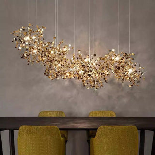 Olivia Morden LED Kronleuchter Gold/Silber Sputnik Ess/Wohnzimmer Metall-Purlicht