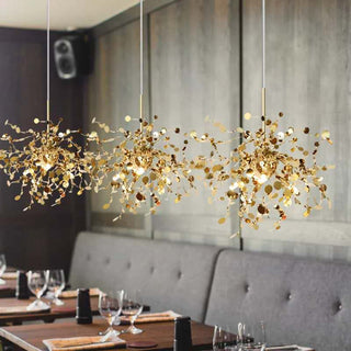 Olivia Morden LED Kronleuchter Gold/Silber Sputnik Ess/Wohnzimmer Metall-Purlicht