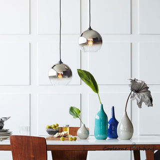 Arisha Modern Kugel LED Pendelleuchte Gold/Silber/Roségold Esszimmer Metall Glas-Purlicht