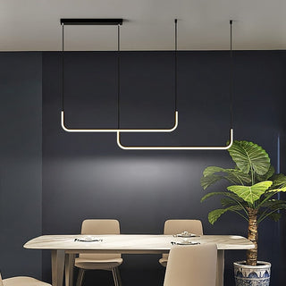 Arisha Modern LED Pendelleuchte Gold/Schwarz Metall Ess/Wohnzimmer-Purlicht