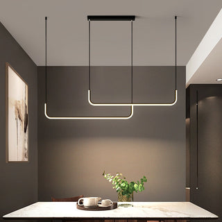Arisha Modern LED Pendelleuchte Gold/Schwarz Metall Ess/Wohnzimmer-Purlicht