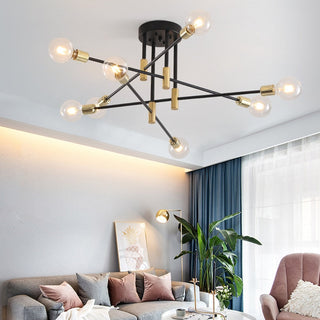 Valentina Modern Deckenleuchte Kugel Wohnzimmer Schlafzimmer Scharz/Gold Metall-Purlicht