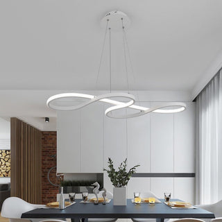 Arisha Modern LED Pendelleuchte Schwarz Weiß Gold Metall Wohnzimmer-Purlicht