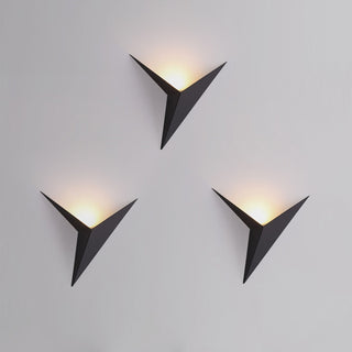 Ray Modern Minimalistisch Dreieckige LED Wandleuchte Weiß/Schwarz Metall-Purlicht