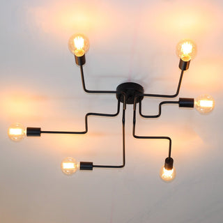 Silva Vintage LED Deckenleuchte Industriestil Wohnzimmer Metall 5 Farben-Purlicht