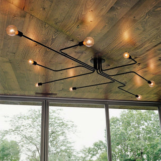 Silva Vintage LED Deckenleuchte Industriestil Wohnzimmer Metall 5 Farben-Purlicht
