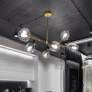 Valentina Pendelleuchte Schwarze/Gold Wohnzimmer/Schlafzimmer Glas-Purlicht