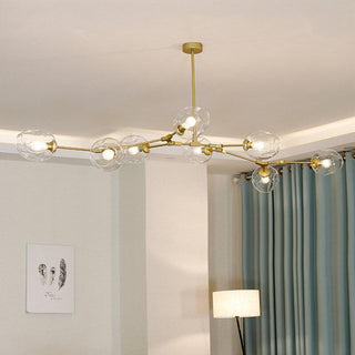 Valentina Pendelleuchte Schwarze/Gold Wohnzimmer/Schlafzimmer Glas-Purlicht