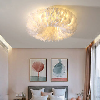 O'Moore Boho LED Deckenleuchte Weiß/Gelb/Grau Metall Schlafzimmer-Purlicht