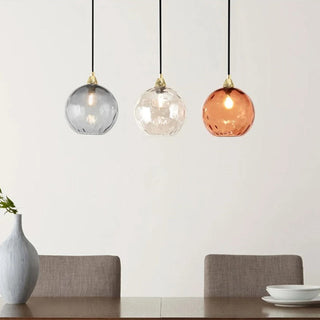 Aria Design LED Bunte Pendelleuchte Glaskugel 1 Flammig Esstisch-Purlicht