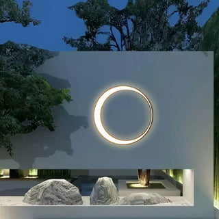 Ray Modern Ring Wasserdichte Wandleuchte Schwarz-Weiß Garten/Außenbereich-Purlicht