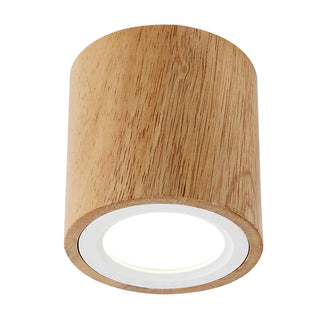 Muto LED Deckenleuchte Zylinder, Flur/Küche, Holz Acryl-Purlicht
