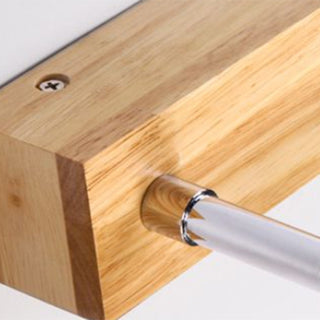 Muto Klassik Wandleuchte, Metall/Holz, Spiegel, Badezimmer-Purlicht