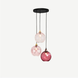 Aria Pendelleuchte Buntem Glas Kugel Schlafzimmer /Wohnzimmer 3 flamming-Purlicht
