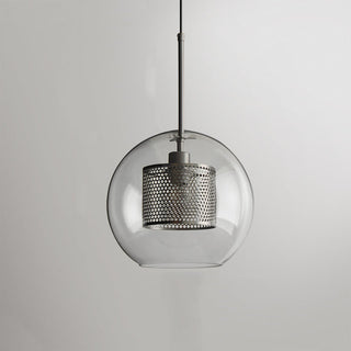 Valentina Industrie LED Pendelleuchte, Glas, Kugel, Esszimmer-Purlicht