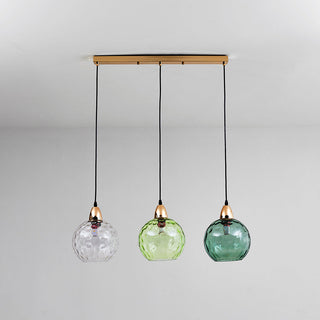 Aria Pendelleuchte Buntem Glas Kugel Schlafzimmer /Wohnzimmer 3 flamming-Purlicht