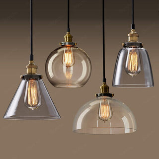 Arisha Vintage Industrie LED Pendelleuchte Esstisch/Küche Glas Metall-Purlicht